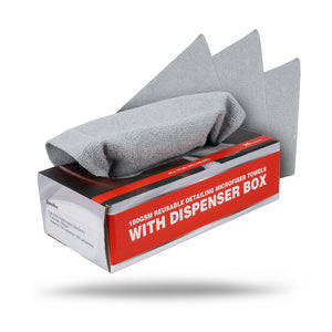 1102222G Detailing Microfiber Cloths | 180GSM Edgeless Reusable Microfiber Towels with Box