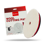 2061- 2064- Wool Cutting Pads Rubber Backed - 3in, 5in, 6in