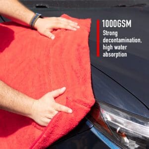 1000GSM 20″x28″ Big Red Drying Microfiber Towel