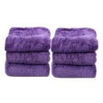 MaxShine 1200GSM Duo Twisted Loop Microfiber Drying Towels - Purple