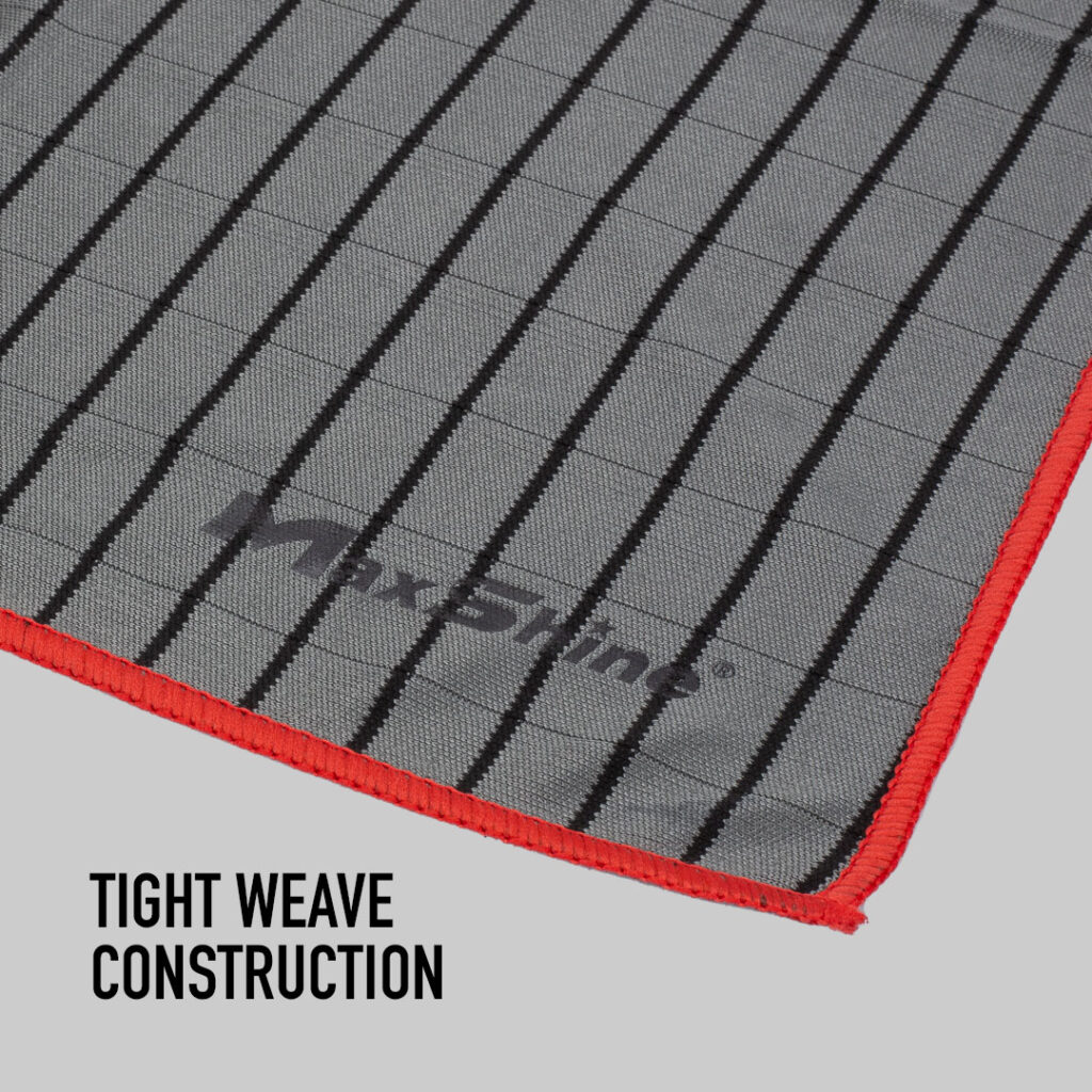 360GSM 16″x16″Premium Soft Microfiber Carbon Fiber Towel - Tight Weave Construction