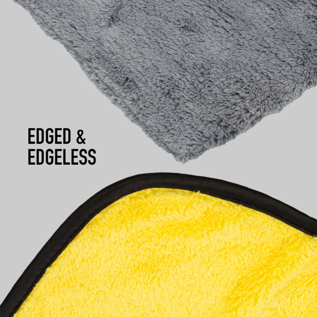 500GSM Fluffy Wax Removal Microfiber Car Cloth - Edged & Edgeless