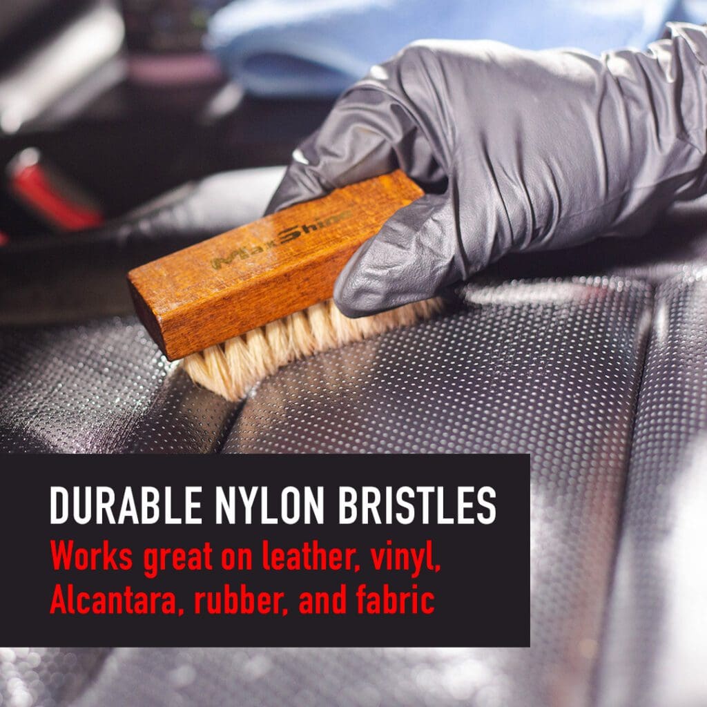 Leather & Vinyl Cleaning Brush  Auto Detailing Interior Brush