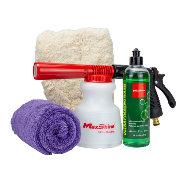 Low pressure foam cannon with Wash Bundle