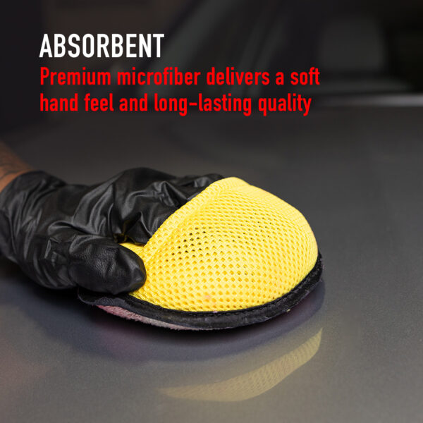 Soft Microfiber Car Wax Pad With Finger Pocket