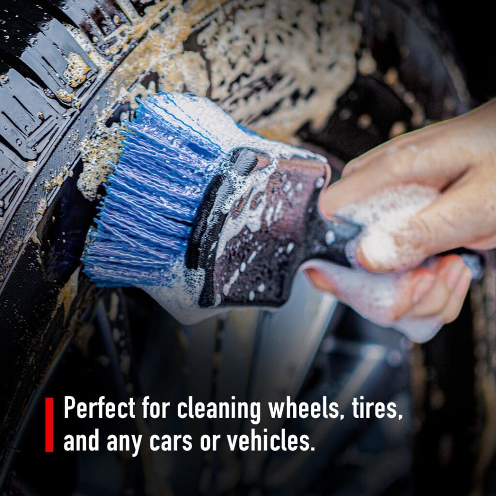 Maxshine Tire & Carpet Curved Brush, Stiff Bristle Wheel Cleaning Brush for  Car Detailing(Length: 190mm)