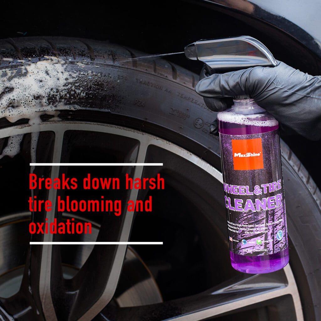 MaxShine Wheel and Tire Cleaner - breaks down contamination