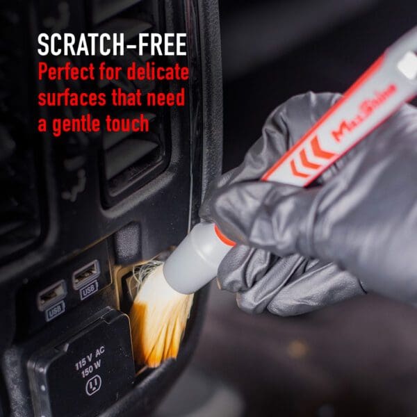 Car Detailing Brush Set | Maxshine Rounded Brush Combo - 3 Sizes | Ultra-Soft, Chemical Resistant, Anti-Static, Easy-Grip