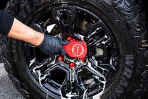car detailing - wheel cleaning brush