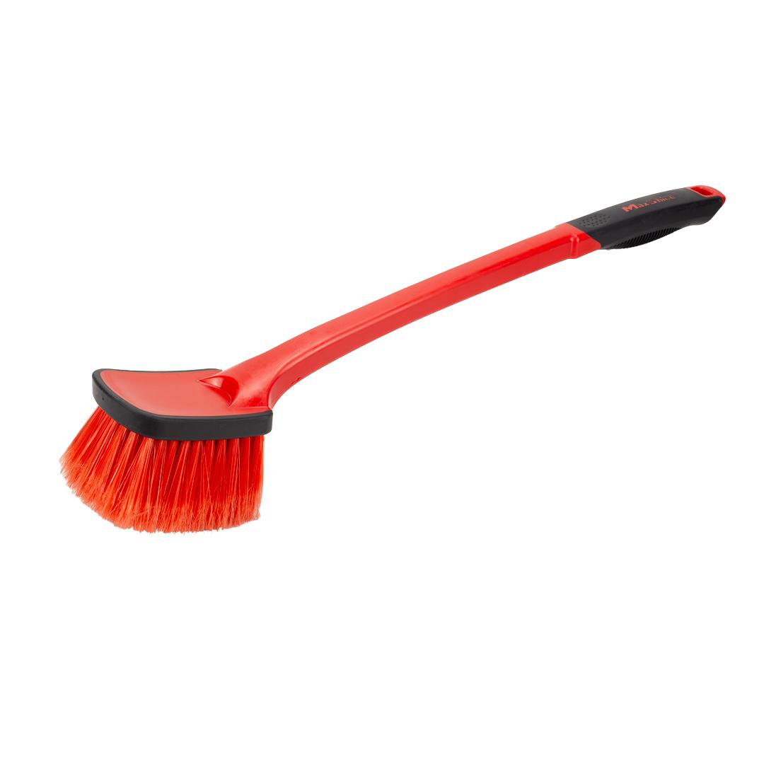 Soft Grip Light Duty Brush with Long Handle Wheel Cleaning Brush