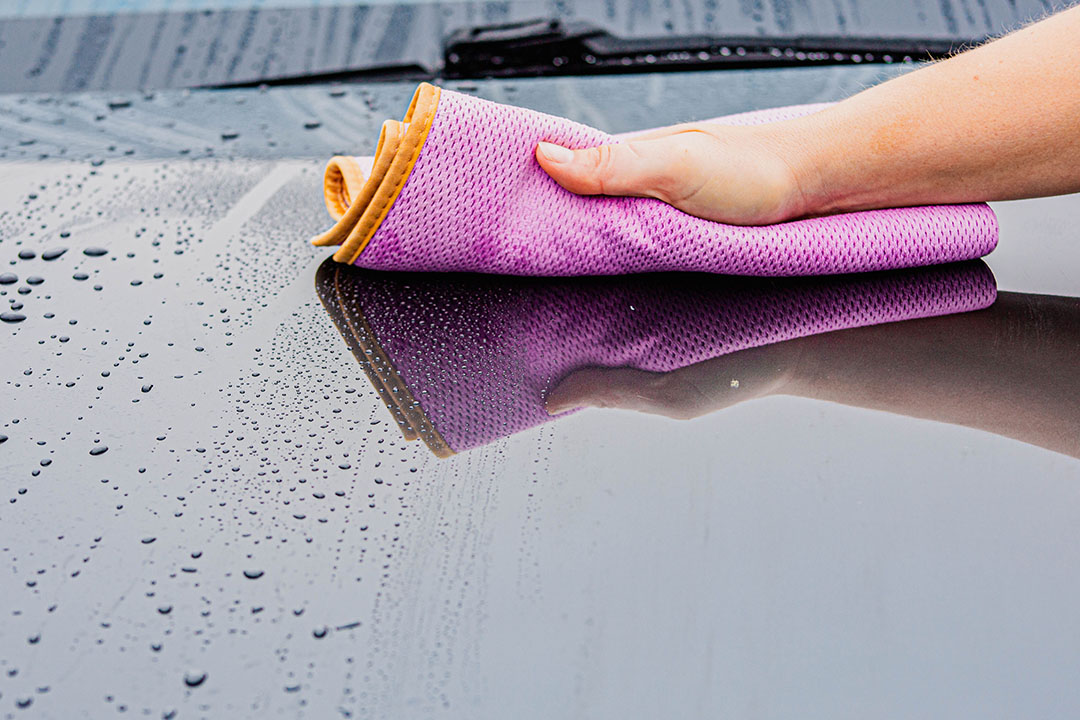 500GSM Mesh Absorbent Microfiber Towel - Drying Car Hood Grey Mazda
