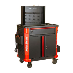 Auto Detailing Cart with Power Strip Tool Box